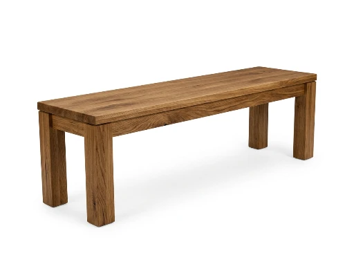 Custom wooden dining bench by Westerman Woodworks, Tulsa, Oklahoma
